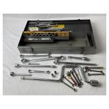 Tool Box With Mixed Wrenches & Sockets.