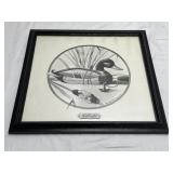 Framed Rod Lawrence Mallard Decoy Print