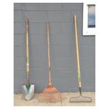 Shovel, Leaf Rake, Hard Rake