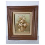 Framed Floral Oil on Canvas