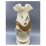 Fenton Twinning Berries Hurricane Candle Lamp