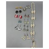 Vintage Earrings, Necklace, & Pendant