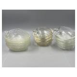 Clear Glass Strawberry & Apple Bowls