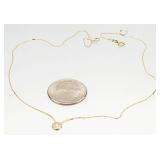 14K GOLD Diamond Ladies Necklace 1.39g