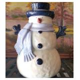 HOME Christmas Holiday Snowman Cookie Jar