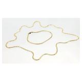 14kt GOLD Michael Anthony Necklace Bracelet 8.83g