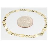14k GOLD 7" RCI Turkey Link Bracelet 4.76g