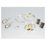 4pr .925 Sterling Silver Earrings Pearl Pend 20.07