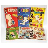 4 Vtg HARVEY Comic Books Casper, Sad Sack