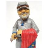 1997 Louis Osa Confederate Soldier Wood Carved Fig