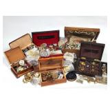 Large Lot of Misc Costume Jewelry & 7 Boxes