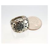 Marsala Sterling Silver Ornate Ring 7.56g