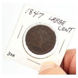 1847 Large One Cent Coin