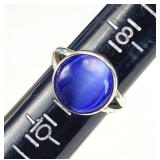 .925 Sterling Silver Blue Mood Ring 8.97g