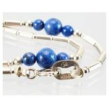 Carolyn Pollack .925 Lapis Ankle Bracelet 4.97g