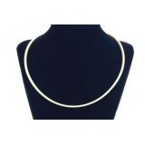 Sterling Silver 18" Omega Curved Necklace 18.26g