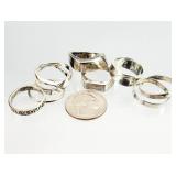 7) .925 Sterling Silver Assorted Rings 32.92g