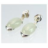 Sterling Silver Jade Earring Set 4.09g