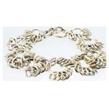 .925 Sterling Silver 7" Chain Link Bracelet 27.16g