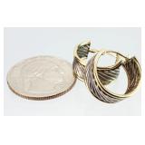 14kt GOLD .925 Sterling Silver Hoop Earrings 2.59g