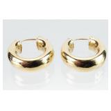 14kt GOLD Huggie Hoop Earrings 2.46g