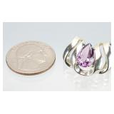 Pranda Sterling Silver Amethyst Necklace Pend. 7g