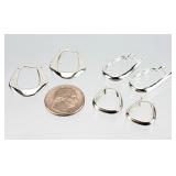 3 pair .925 Sterling Silver Earrings 12.91g