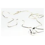 Sterling Silver Dream Smile Laugh Necklace 5.48g