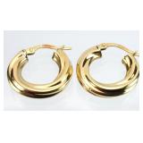 UNOAERRE 18kt GOLD Hoop Earrings 2.38g