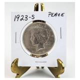 1923-S PEACE Silver Dollar Coin