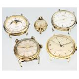 5 Vtg Wrist Watches, Bulova, Timex, Gruen as-is
