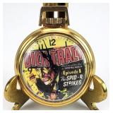 Vtg. Gold Tone DICK TRACY USA Pocket Watch, Works
