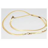 14k GOLD 16" Herringbone Necklace as-is 3.92g