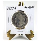 1921-D MORGAN Silver Dollar Coin