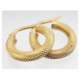 18k (750) Gold Hoop Earring Set 1.54g