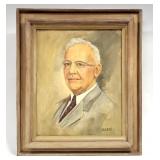 Signed Jeannette Geyer Male Portrait Painting