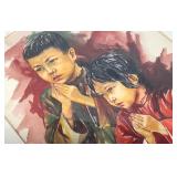 Vtg Betty Nagy Framed Vietnam Watercolor Painting