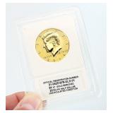 2014 24k Gold Enriched JFK uncirculated 1/2 Dollar