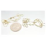 2) 14kt GOLD19 & 21" Necklaces 2.92g
