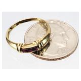 14kt GOLD Plumb Sz 8 Ruby Ring 1.52g