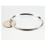 14kt White GOLD Bangle Bracelet 5.02g