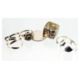 5) .925 Sterling Silver Assorted Rings 27g