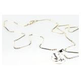 Sterling Silver Dream Smile Laugh Necklace 5.48g