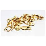 14k GOLD Italy 7.5" Chain Link Bracelet 2.26g