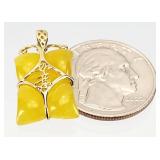 14k GOLD Necklace Pendant 3.56g