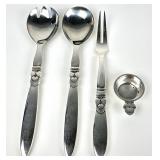 (3) Georg Jensen Cactus Sterling Serving Pieces
