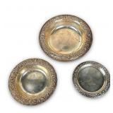 (3) S. Kirk Sterling Silver Repousse Bowls