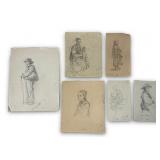 (6) Carl Friedrich Harveng Drawings on Paper