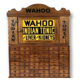 Wahoo Indian Tonic Tin Face Countertop Apothecary