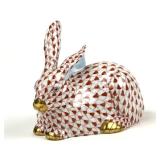 Herend Fishnet Bunny - Rust